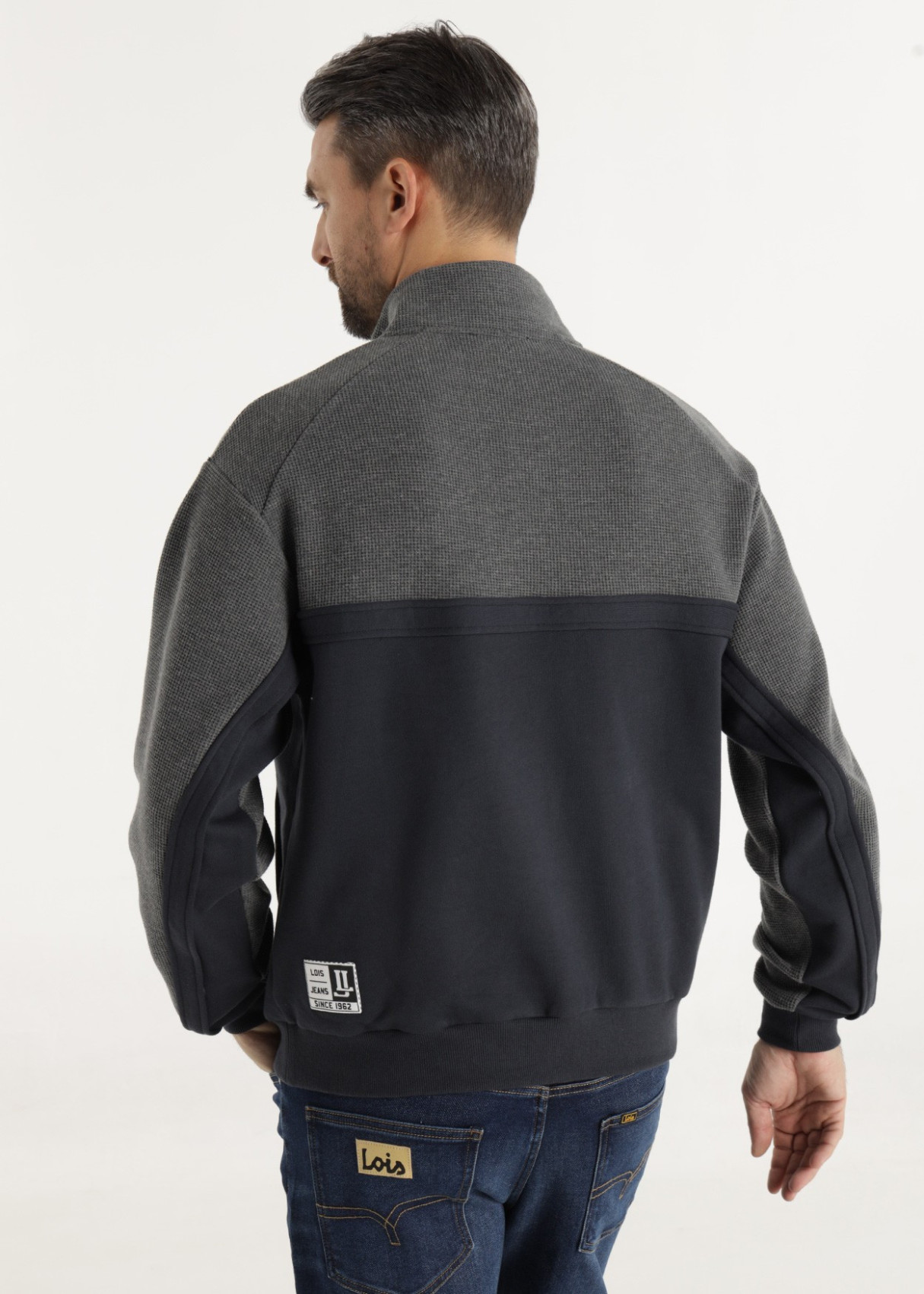 166203488 sudadera-cuello-cremallera-perkin-con-logo-azul 1