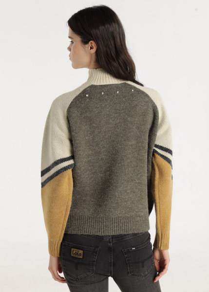 Lois Jeans – Jersey mujer cuello perkins con estrella 453222847 - Imagen 3