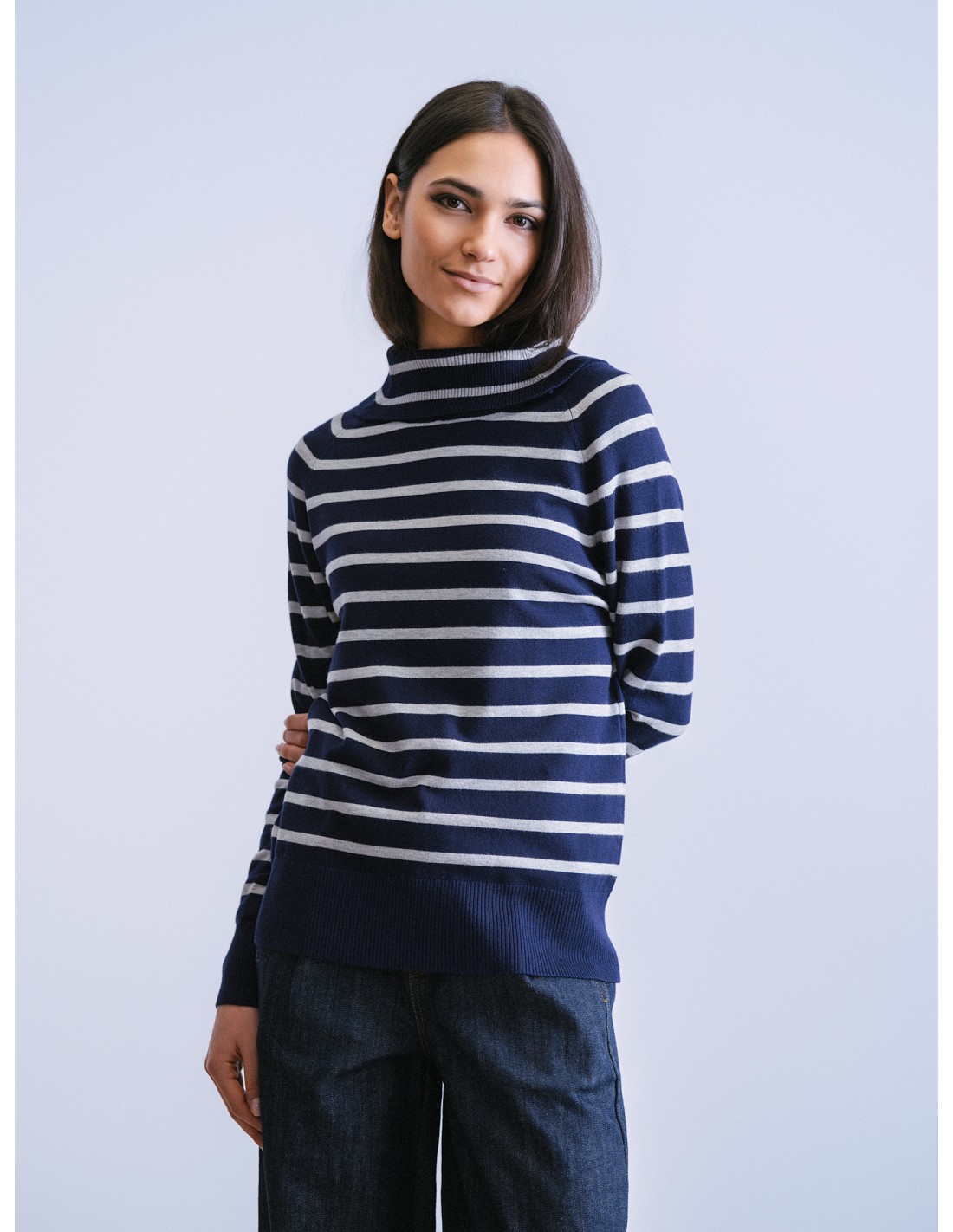 WNT Collection – Jersey de rayas con cuello vuelto REF: W225057