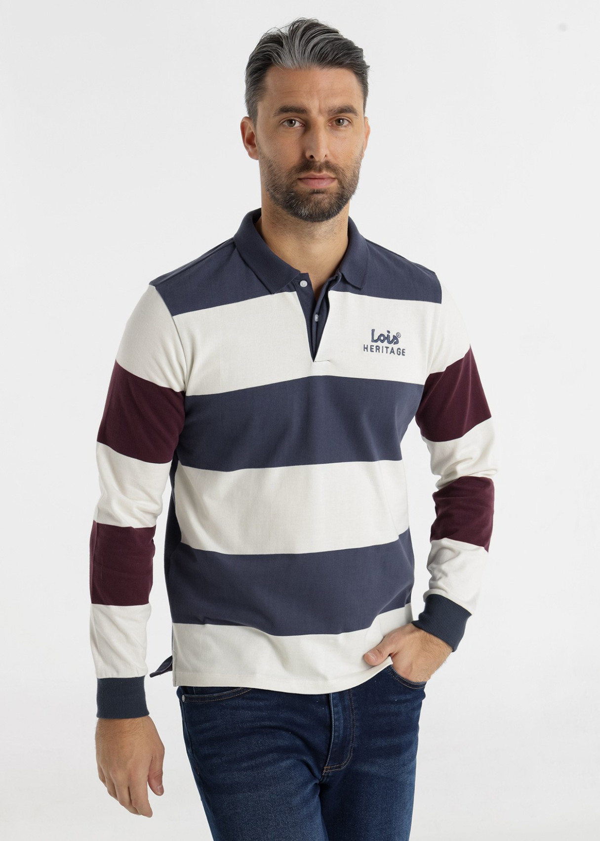 hombre Lois HARLOW azul y burdeos Lois Heritage
