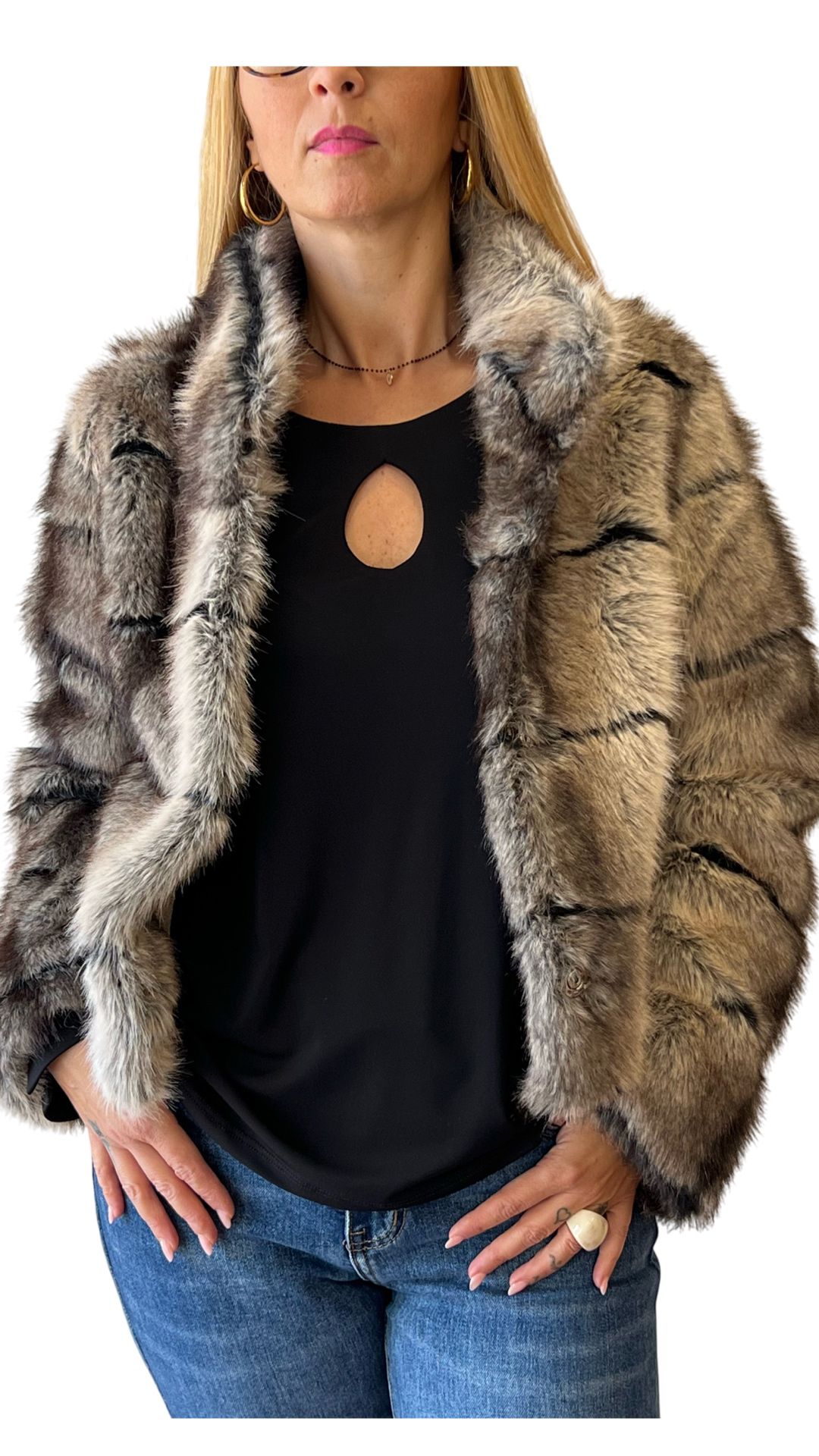 Chaqueta de pelo sintético ESC STUDIO REF: 5133