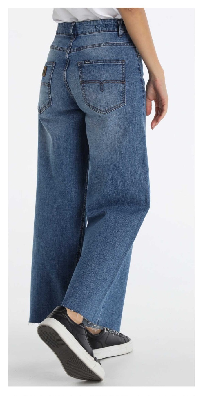Lois Jeans Valeria Matty Straight Wide Crop Tiro Medio 208102757 - Imagen 2
