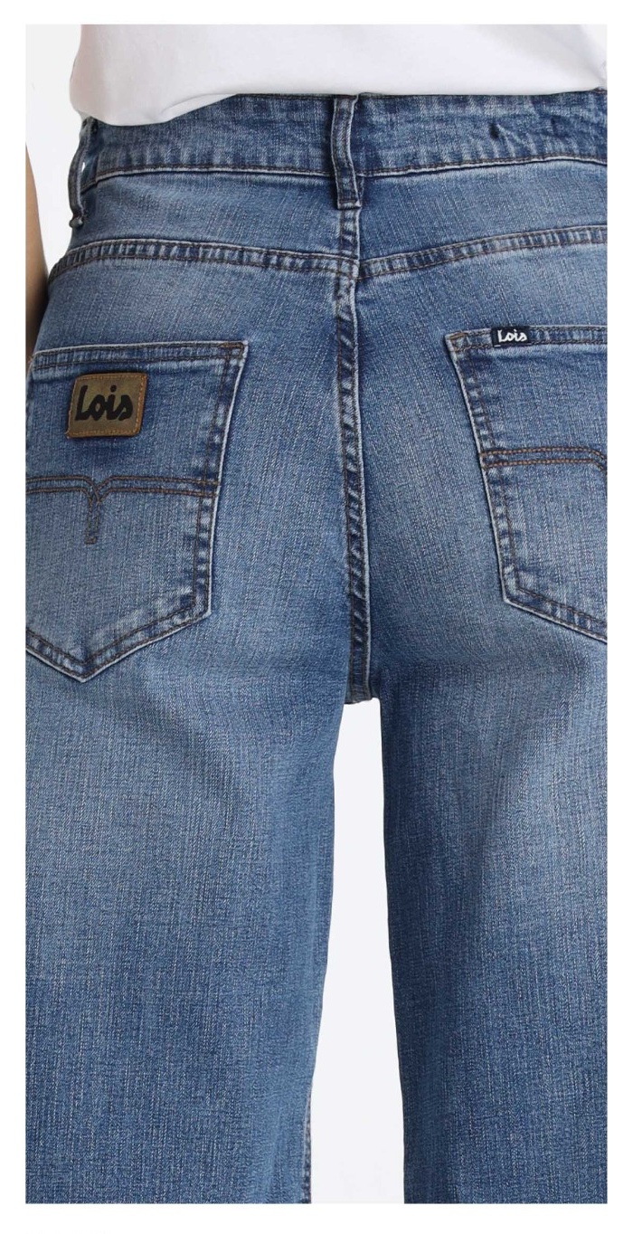 Lois Jeans Valeria Matty Straight Wide Crop Tiro Medio 208102757 - Imagen 3