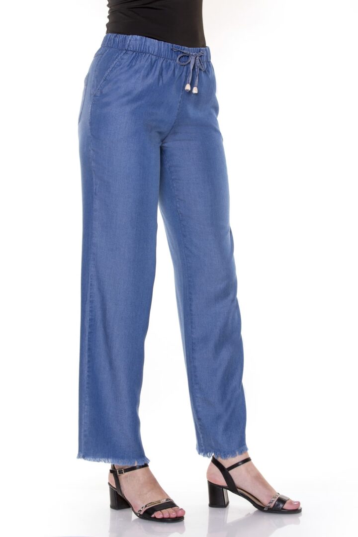 Pantalón tencel azul mujer goma elástica – Jarman REF: 91110304
