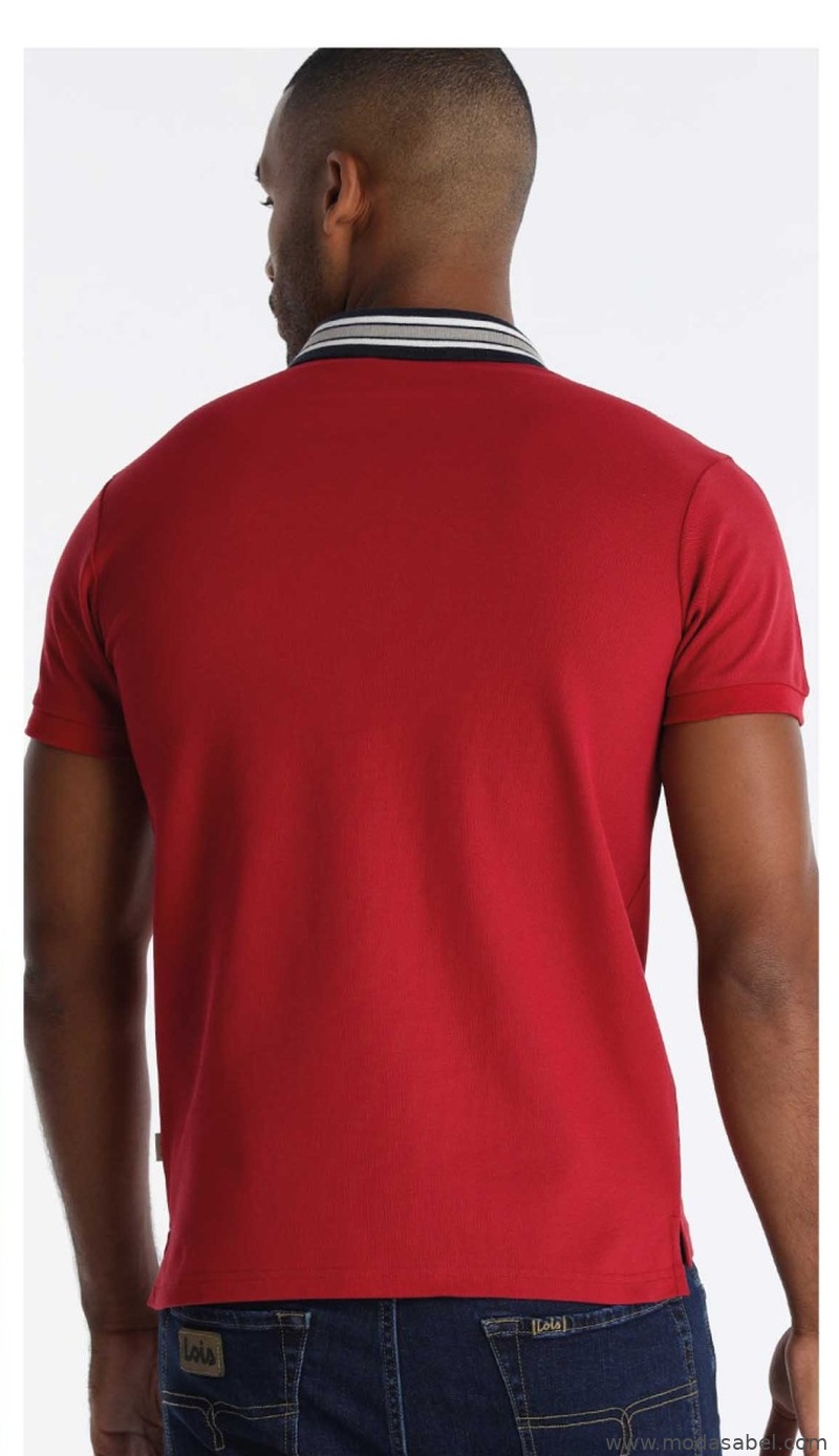 Lois Hombre Polo Chiffon Licor Rojo REF: 133253565 - Imagen 2