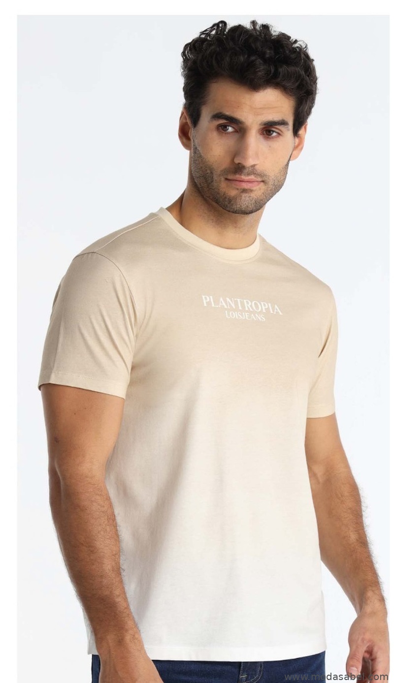Lois Hombre Camiseta Alpha Leandro Beige REF: 158463529