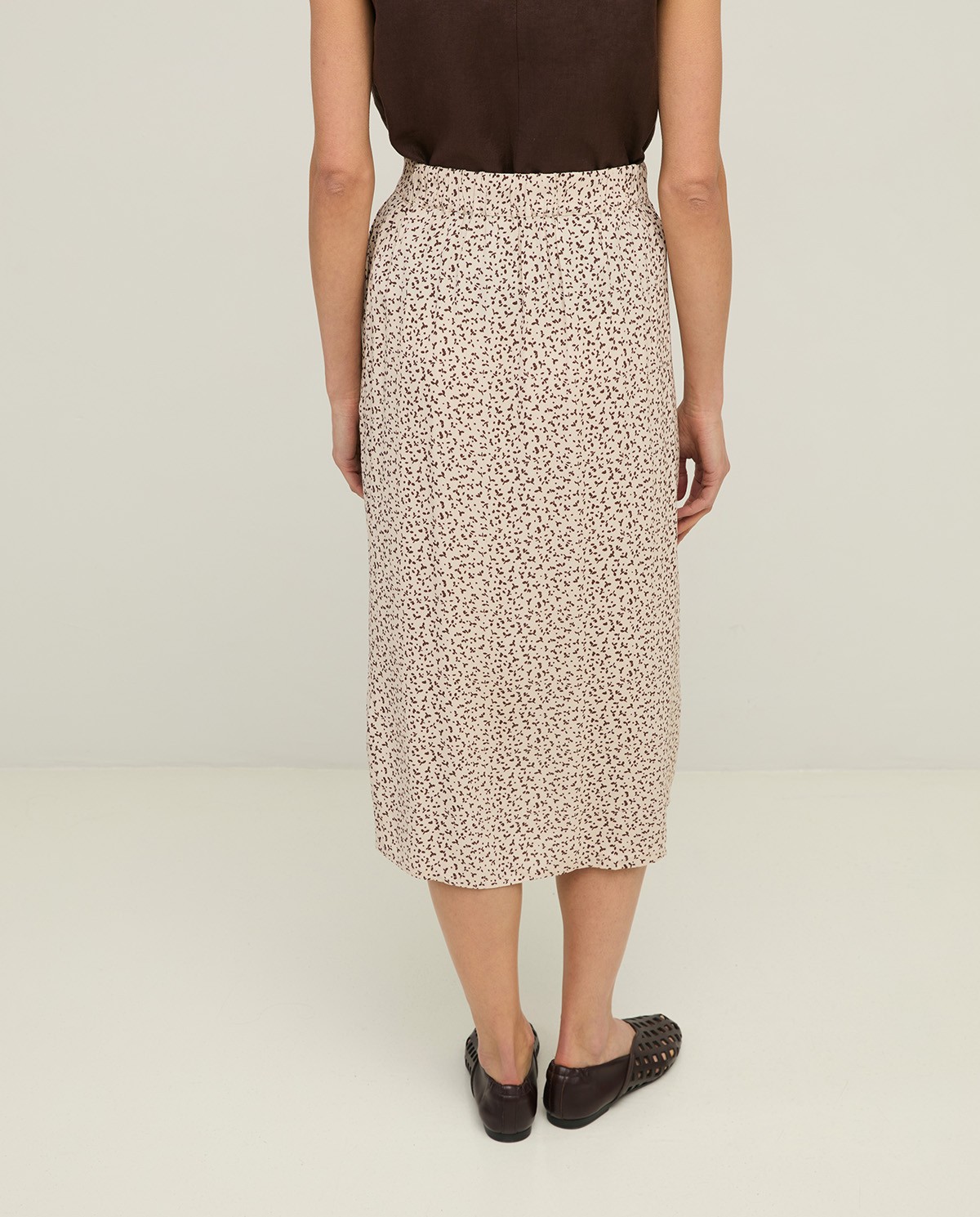 Falda Yerse 44827 midi estampada de viscosa EcoVero™ - Imagen 4