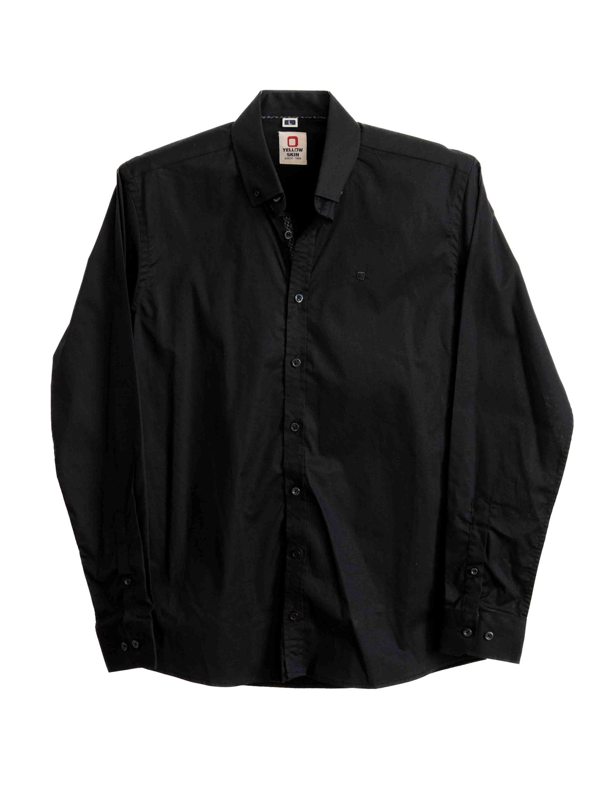 Camisa hombre negra Yellow Skin Ref. 1442 - Imagen 2
