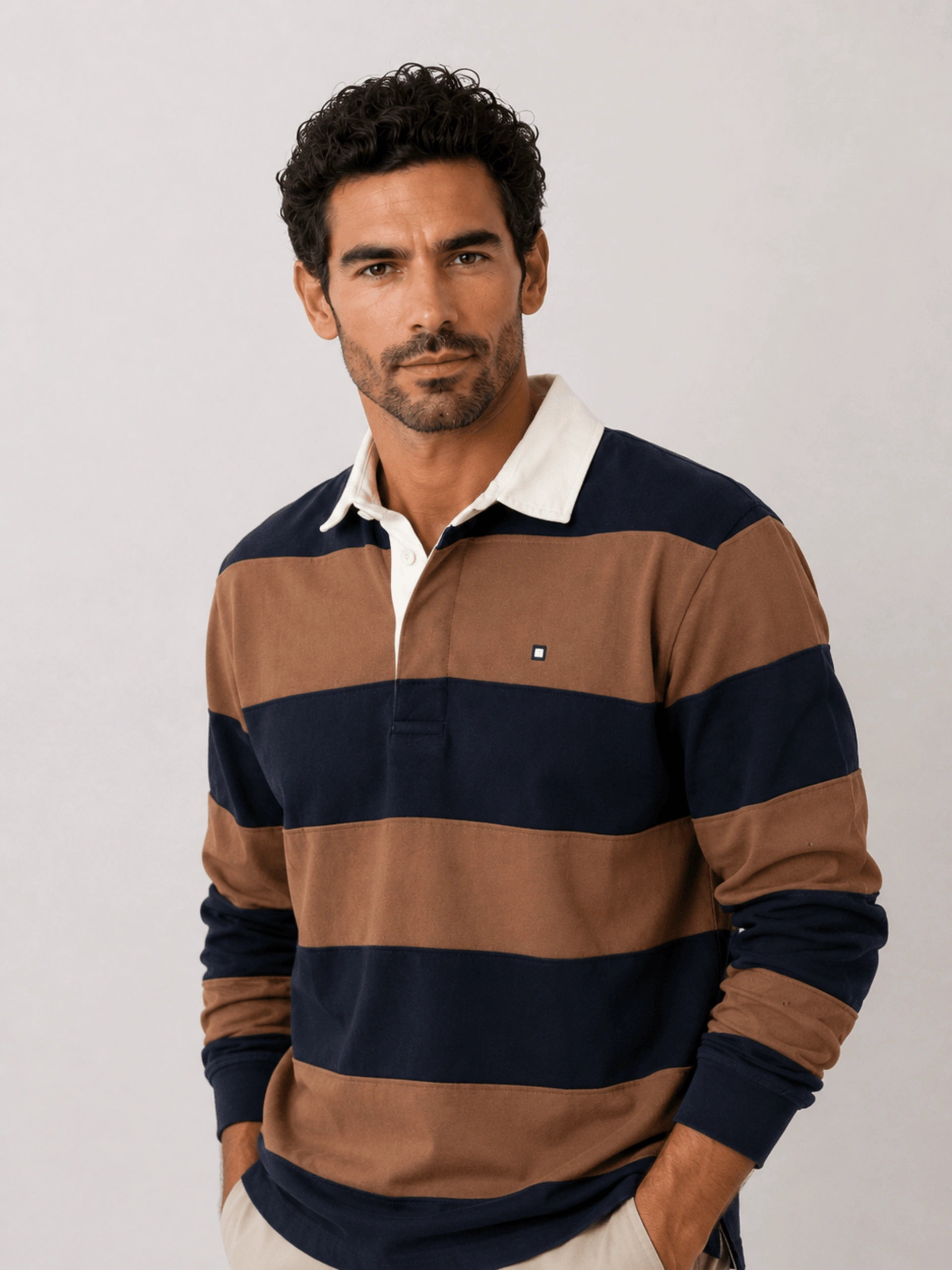 Polo hombre rayas Yellow Skin Ref. 1558