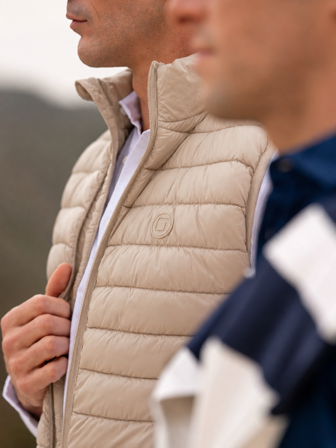 Chaleco acolchado hombre Yellow Skin VIGO Beige - Imagen 3
