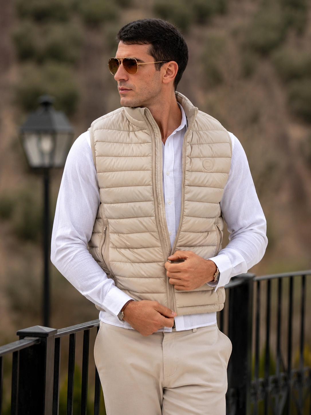 Chaleco acolchado hombre Yellow Skin VIGO Beige
