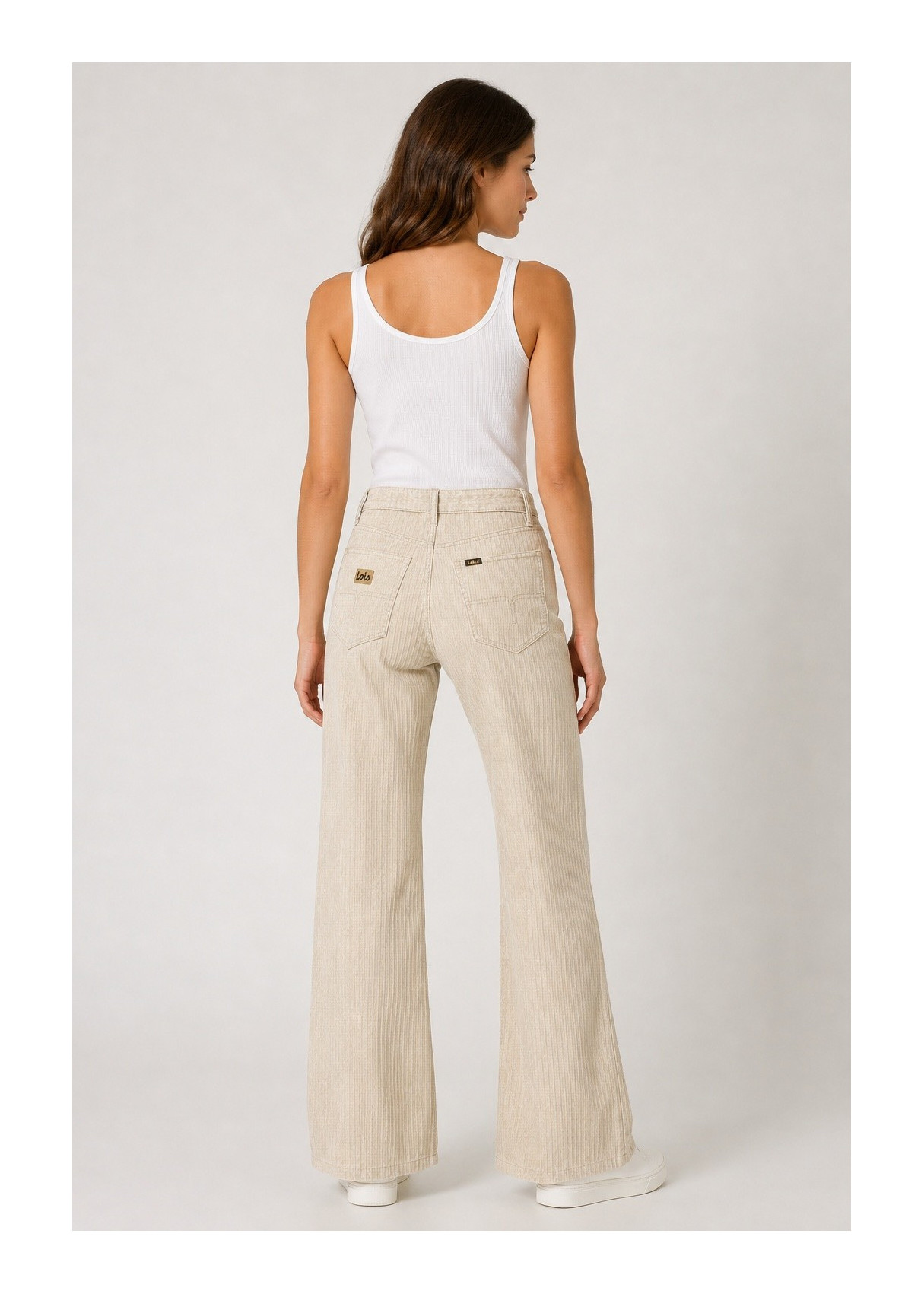 Pantalón de pana mujer Lois AGATA CROWN beige Ref. 201422774 - Imagen 2
