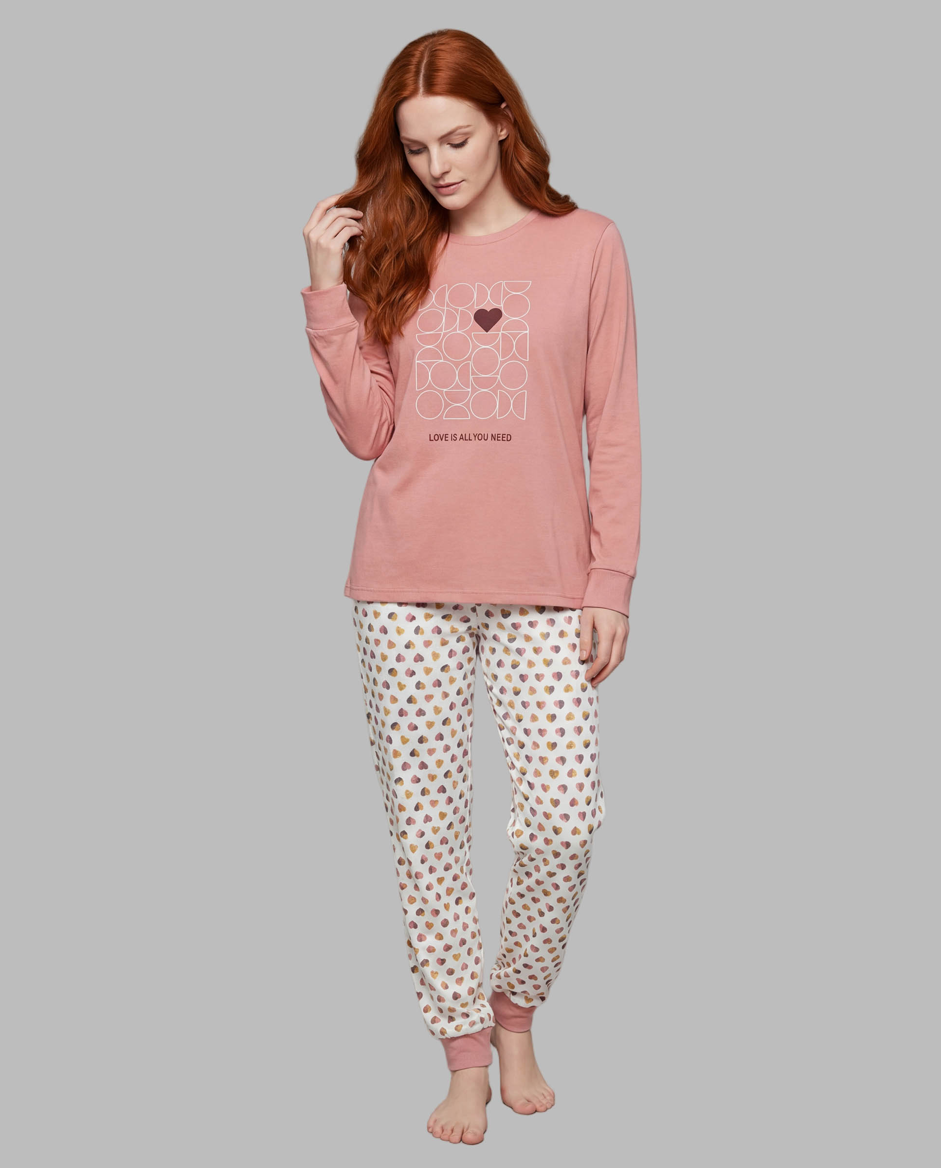 Pijama mujer Señoretta rosa 100% algodón 262103