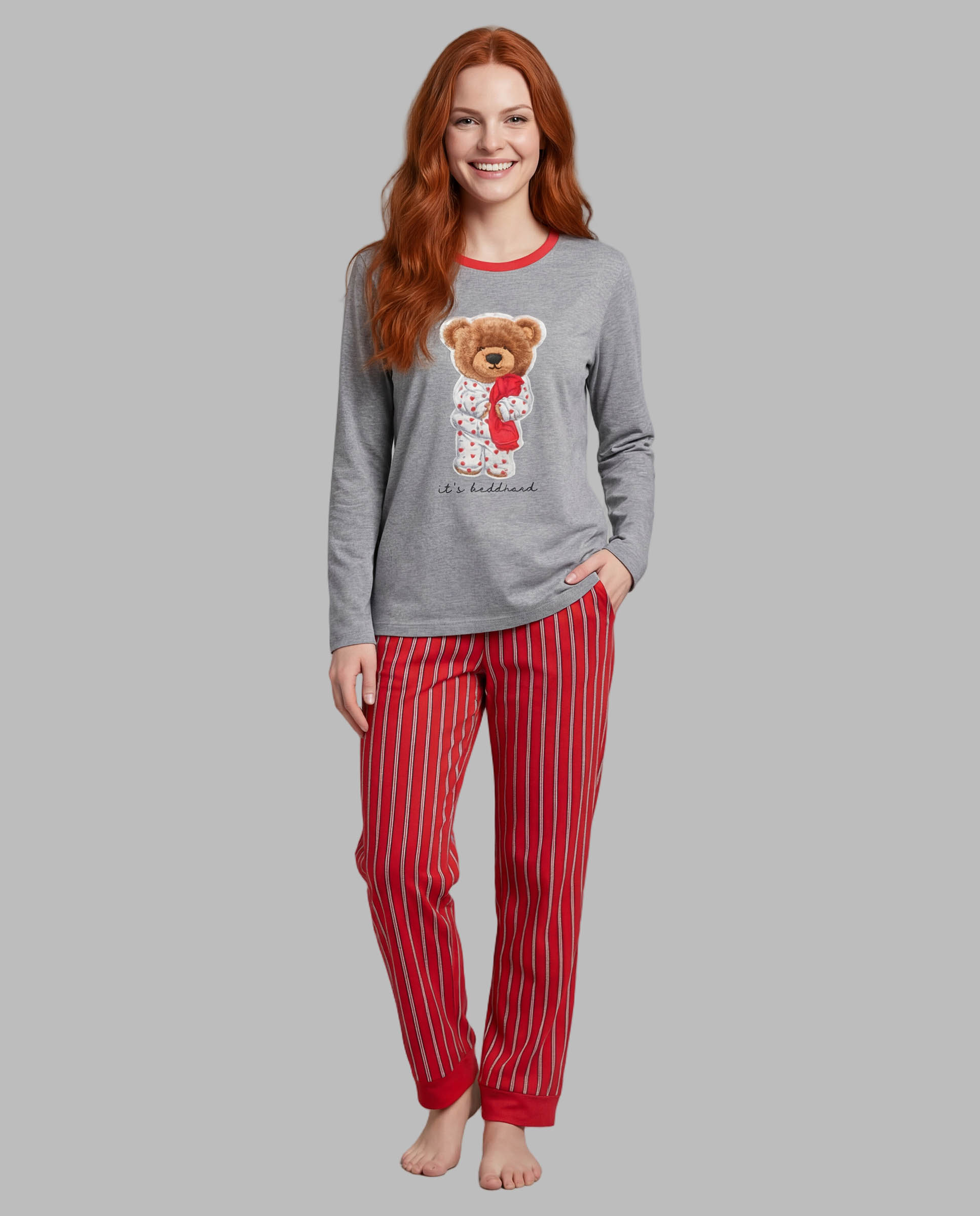 Pijama mujer Señoretta de felpa azul 262164 vista delantera