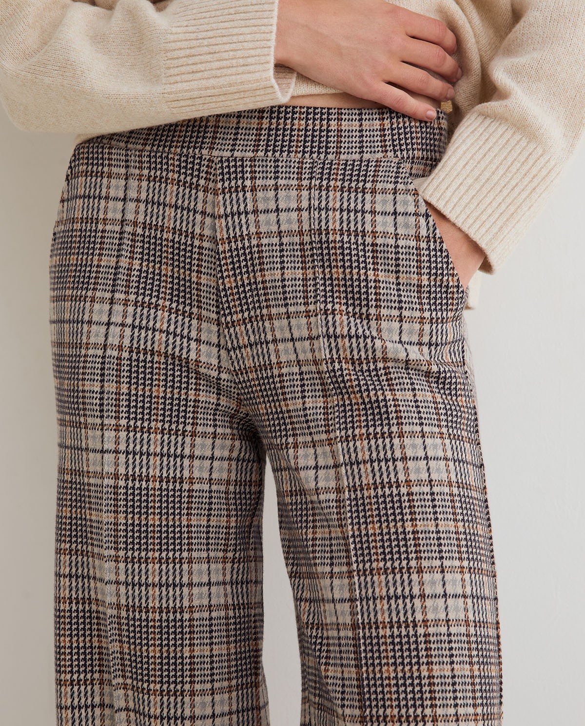 Pantalón wide leg de cuadros Yerse 45422 multicolor - Imagen 2