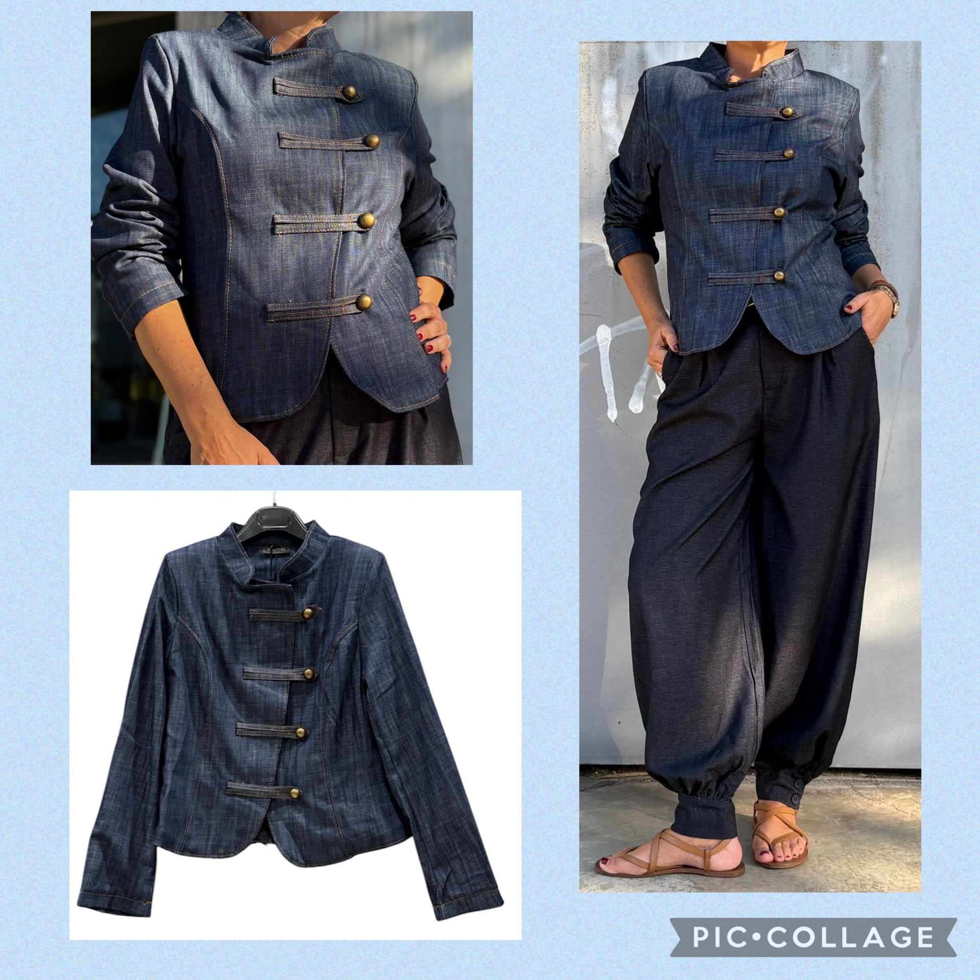 Chaqueta Vaquera Mujer Estilo Napoleón Reactivo Moda 8574